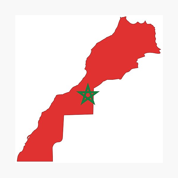 Item preview, Map and Flag of Morocco designed and sold by skalihm.