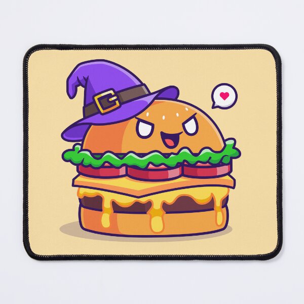 Item preview, "Cute Witch Burger: Adorable Cartoon Vector Icon" designed and sold by hjian8219.