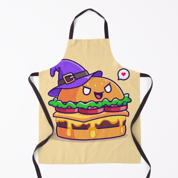Item preview, "Cute Witch Burger: Adorable Cartoon Vector Icon" designed and sold by hjian8219.