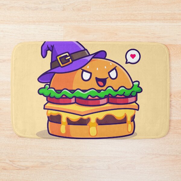 Item preview, "Cute Witch Burger: Adorable Cartoon Vector Icon" designed and sold by hjian8219.