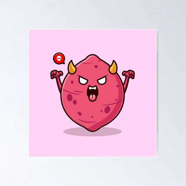 Item preview, "Cute Sweet Potato Dracula: Adorable Vampire Cartoon Vector Icon designed and sold by hjian8219.