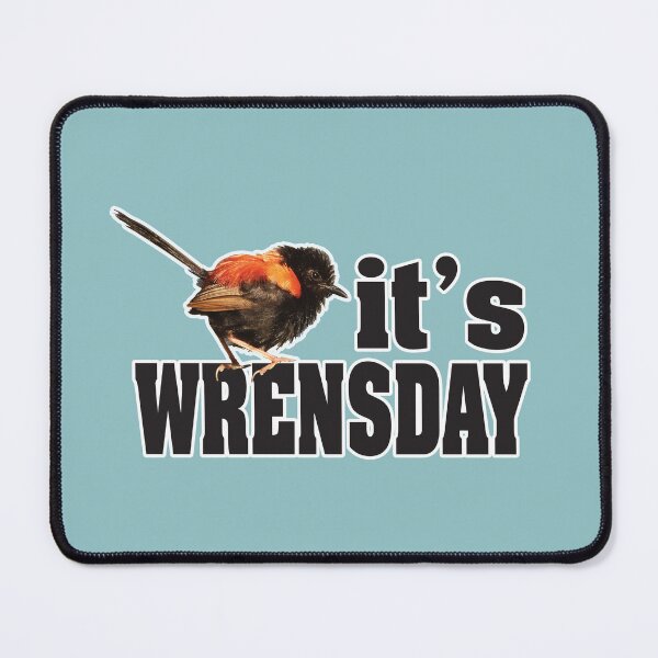 Item preview, It's Wrensday ... red-backed fairywren designed and sold by Jenny Dyer.