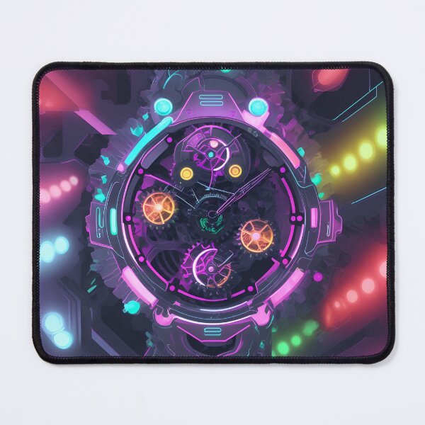 Item preview, clock of the future in neon colors designed and sold by Carlos Gudino.