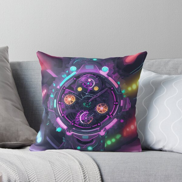 Item preview, clock of the future in neon colors designed and sold by Carlos Gudino.