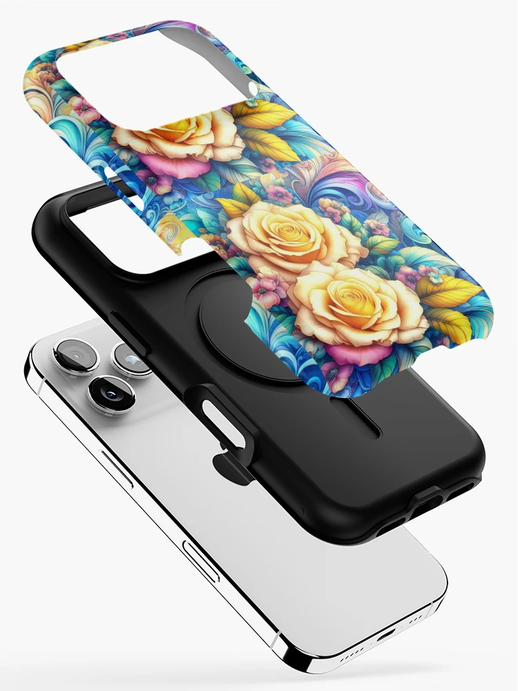Thumbnail 2 of 4, iPhone Case, Spring Roses designed and sold by connie campbell.