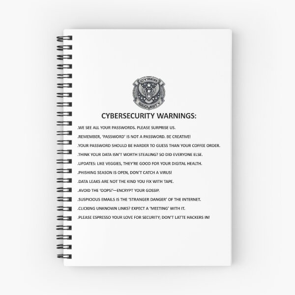 Item preview, CyberSecurity Warnings Funny Stuff designed and sold by SportsT-Shirts.