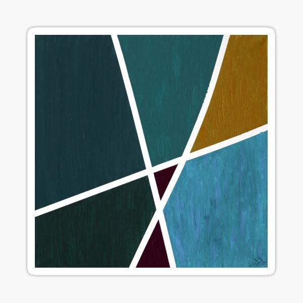Randy - Teal Yellow Sticker