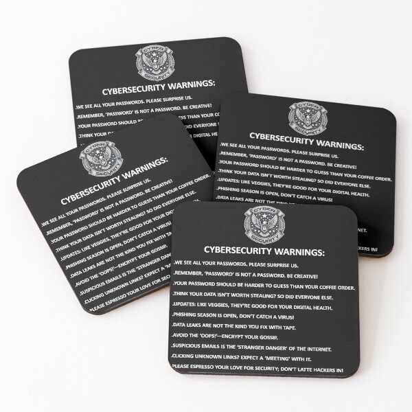 Item preview, CyberSecurity Warnings Funny Stuff designed and sold by SportsT-Shirts.