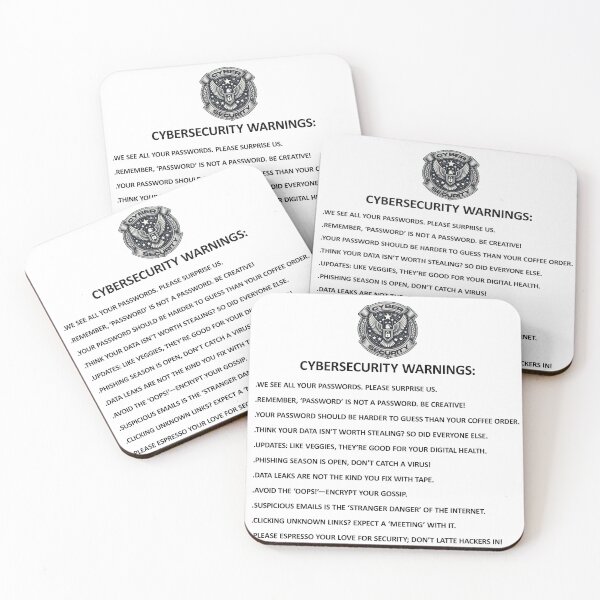 Item preview, CyberSecurity Warnings Funny Stuff designed and sold by SportsT-Shirts.