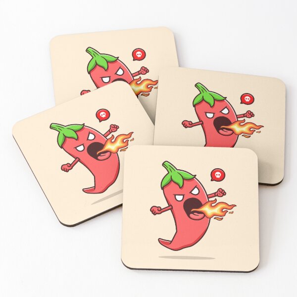 Item preview, "Cute Chili Monster with Fire: Adorable Spicy Cartoon Vector Icon" designed and sold by hjian8219.