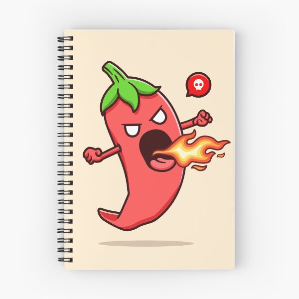 Item preview, "Cute Chili Monster with Fire: Adorable Spicy Cartoon Vector Icon" designed and sold by hjian8219.