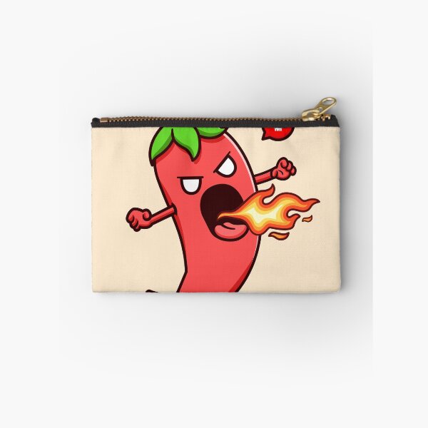 Item preview, "Cute Chili Monster with Fire: Adorable Spicy Cartoon Vector Icon" designed and sold by hjian8219.