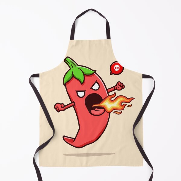 Item preview, "Cute Chili Monster with Fire: Adorable Spicy Cartoon Vector Icon" designed and sold by hjian8219.