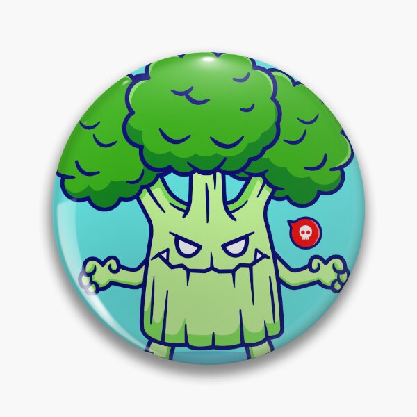 Item preview, "Cute Broccoli Monster: Adorable Halloween Cartoon Vector Icon" designed and sold by hjian8219.