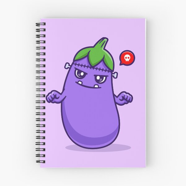 Item preview, "Cute Eggplant Frankenstein: Adorable Halloween Cartoon Vector Icon" designed and sold by hjian8219.