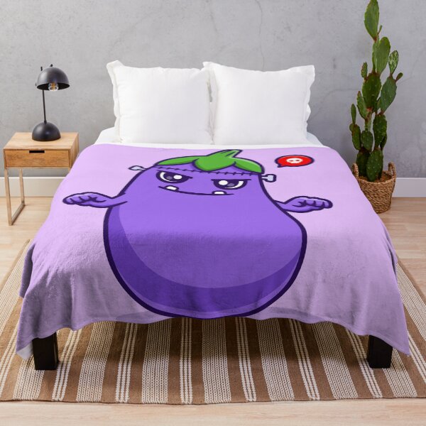 Item preview, "Cute Eggplant Frankenstein: Adorable Halloween Cartoon Vector Icon" designed and sold by hjian8219.
