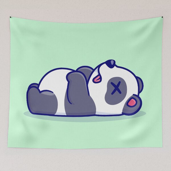 Item preview, "Kung Fu Panda Cute Panda Sleeping: Cartoon Vector Icon Illustration" designed and sold by hjian8219.