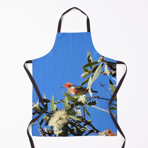 Item preview, Scarlet Honeyeater enjoying flowers at Arkarra Lagoons designed and sold by Mark Grimsley.