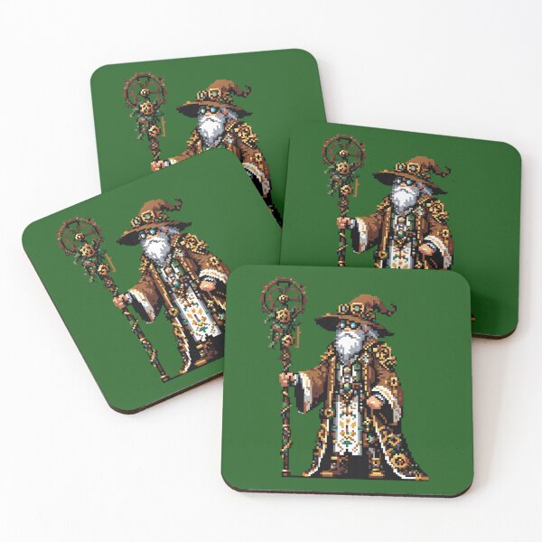 Item preview, Pixel Druid: Retro Steampunk Mystic designed and sold by ScroggMcGoose.