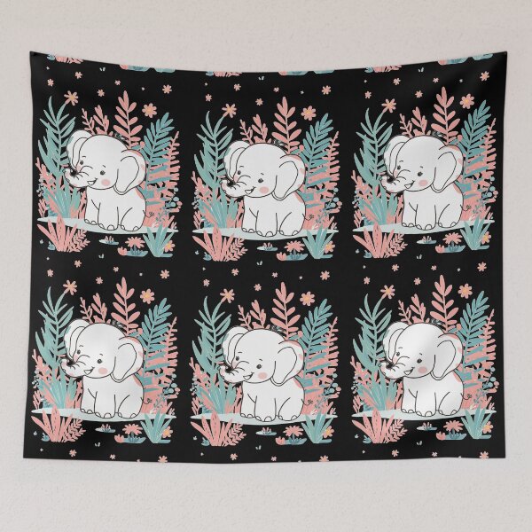 Item preview, Cute Elephant. Little elephant, colorful elephant, elephant drawing designed and sold by ElephantVibes.
