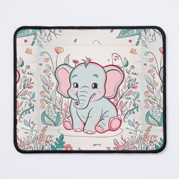 Item preview, Cute Elephant. Little elephant, colorful elephant, elephant drawing designed and sold by ElephantVibes.
