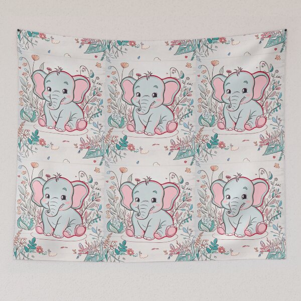 Item preview, Cute Elephant. Little elephant, colorful elephant, elephant drawing designed and sold by ElephantVibes.