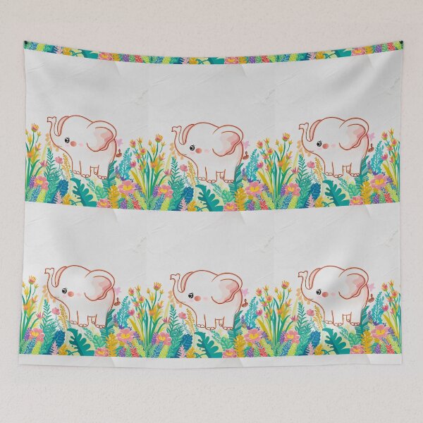 Item preview, Cute Elephant. Little elephant, colorful elephant, elephant drawing designed and sold by ElephantVibes.