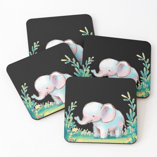 Item preview, Cute Elephant. Little elephant, colorful elephant, elephant drawing designed and sold by ElephantVibes.