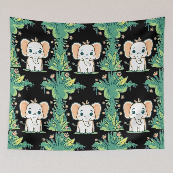 Item preview, Cute Elephant. Little elephant, colorful elephant, elephant drawing designed and sold by ElephantVibes.