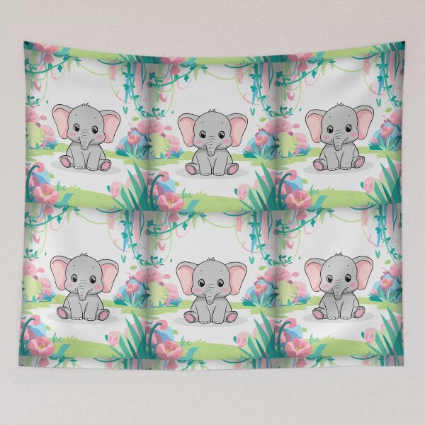 Item preview, Cute Elephant. Little elephant, colorful elephant, elephant drawing designed and sold by ElephantVibes.