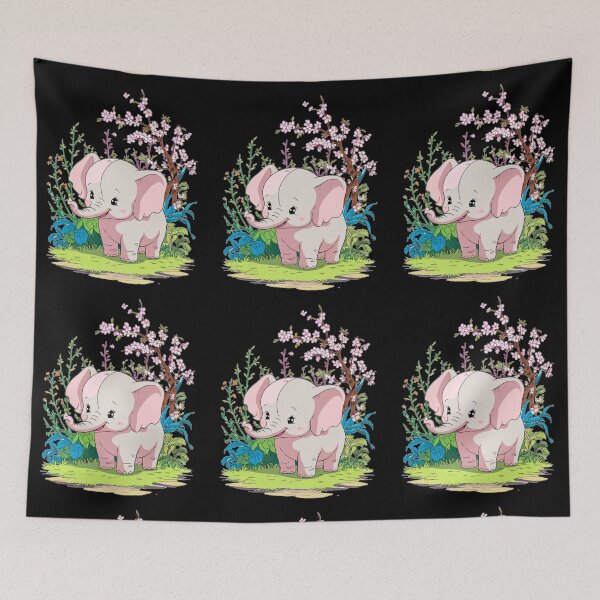 Item preview, Cute Elephant. Little elephant, colorful elephant, elephant drawing designed and sold by ElephantVibes.