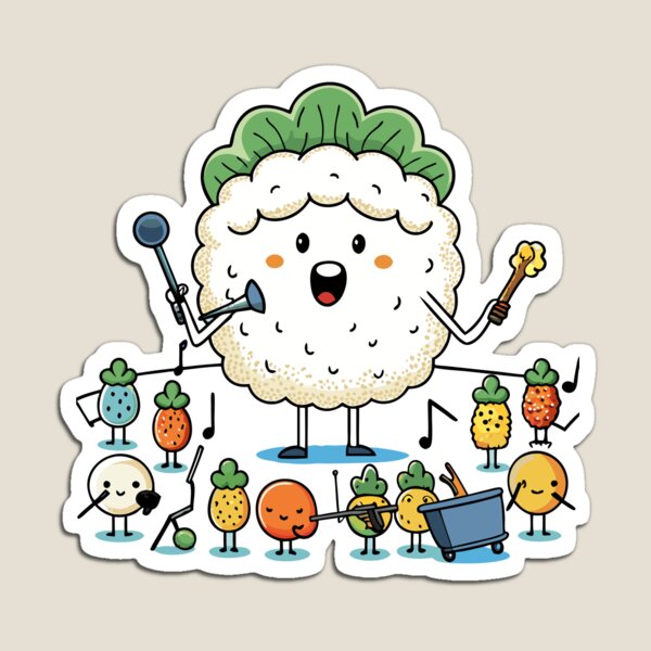 Item preview, Fluffy Cauliflower Hosting a Garden Concert designed and sold by omerfdln34.