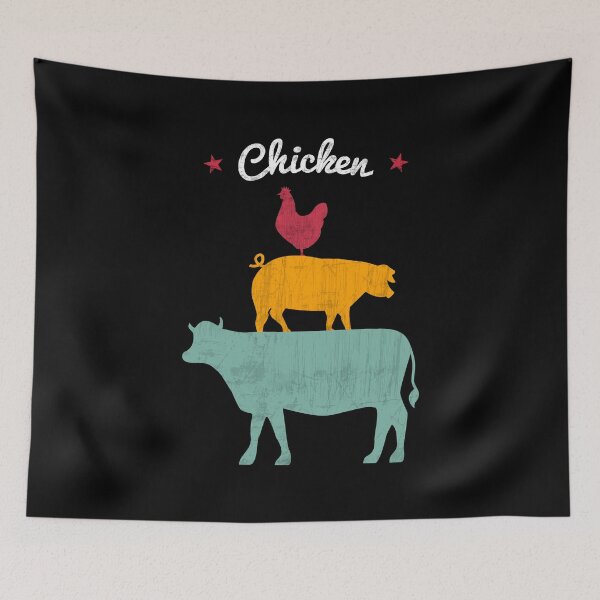 Item preview, Retro Chicken Pig Cow Farm T Shirt - Farming Simulator Shirt designed and sold by Yarkos.