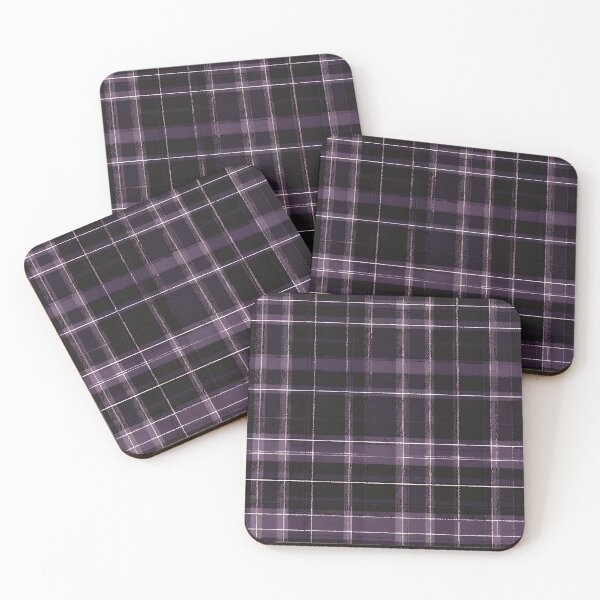 Item preview, Black and Purple Grunge Tartan Print Pattern designed and sold by Ninjakandy.