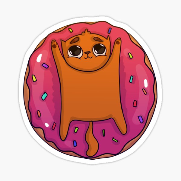 Doughnut Kitty Sticker