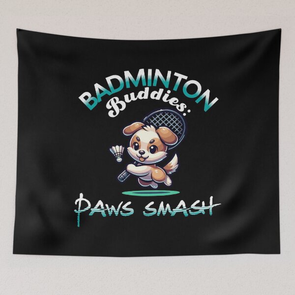 Item preview, Badminton buddies: paws smash Badminton Smash designed and sold by InkKiai.