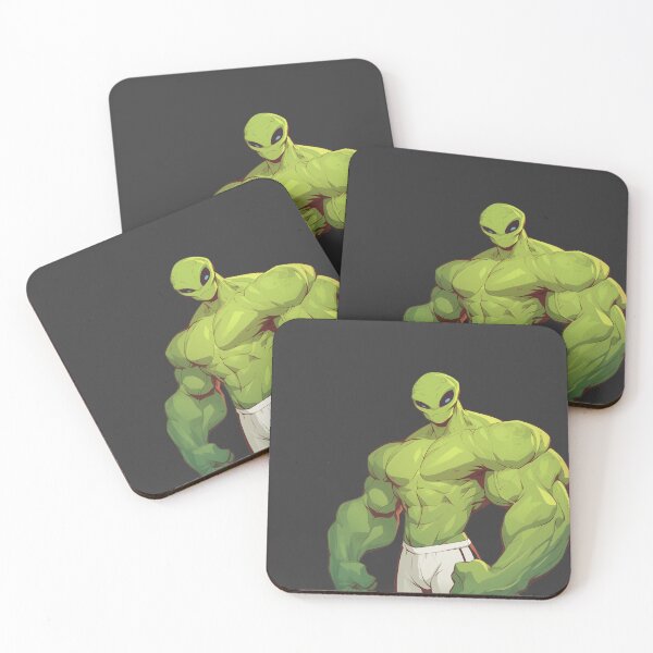 Item preview, Green Alien Bodybuilder designed and sold by Colton Rodie.