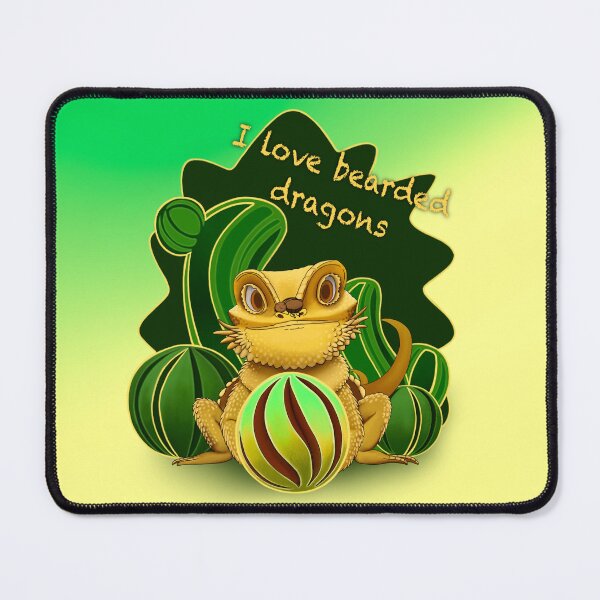 Item preview, Yellow Inquisitive bearded dragon designed and sold by TrumpetArt25.