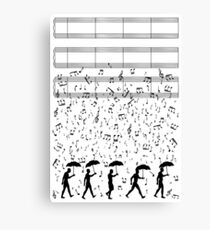 Singing in the Raaaain Canvas Print