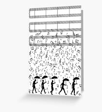 Singing in the Raaaain Greeting Card
