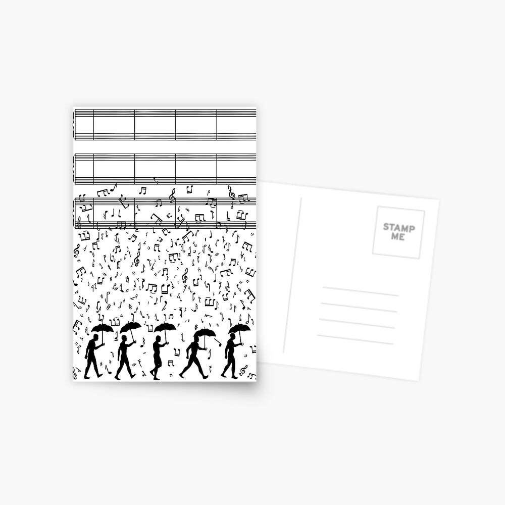 Singing in the Raaaain Postcard