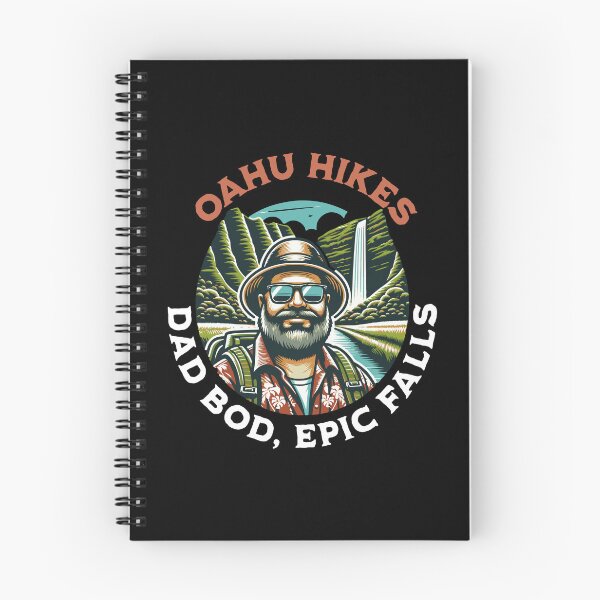 Item preview, Oahu hikes: dad bod, epic falls Hiking Oahu designed and sold by InkKiai.