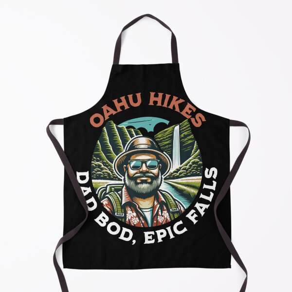 Item preview, Oahu hikes: dad bod, epic falls Hiking Oahu designed and sold by InkKiai.