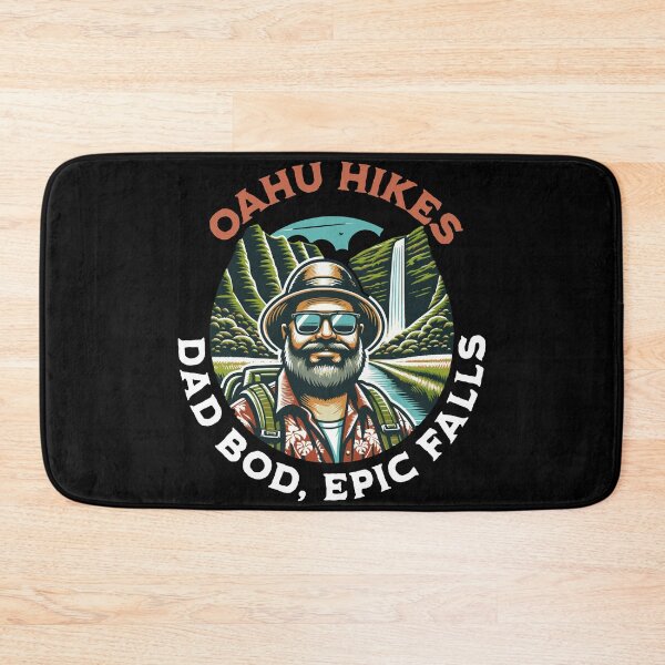 Item preview, Oahu hikes: dad bod, epic falls Hiking Oahu designed and sold by InkKiai.