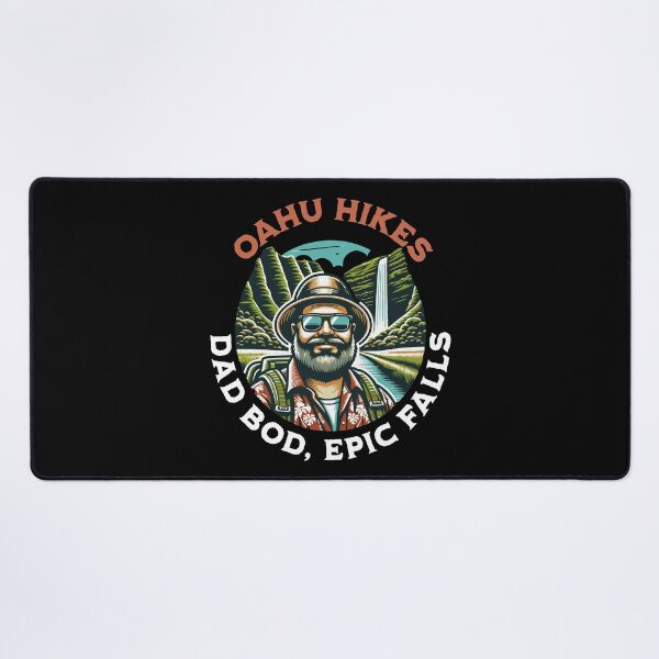 Item preview, Oahu hikes: dad bod, epic falls Hiking Oahu designed and sold by InkKiai.