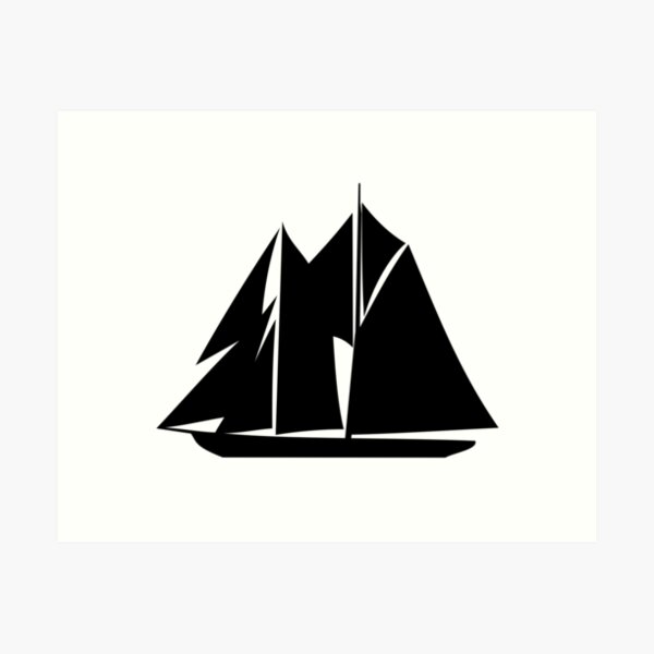Item preview, Schooner Vignette Black Design designed and sold by Kevin Cameron.