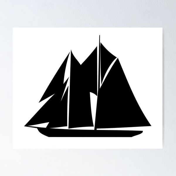 Item preview, Schooner Vignette Black Design designed and sold by Kevin Cameron.