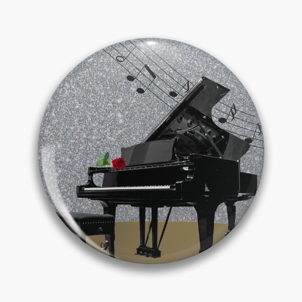 Item preview, Piano Rose With Music Notation designed and sold by BrightrDayMusicArt.