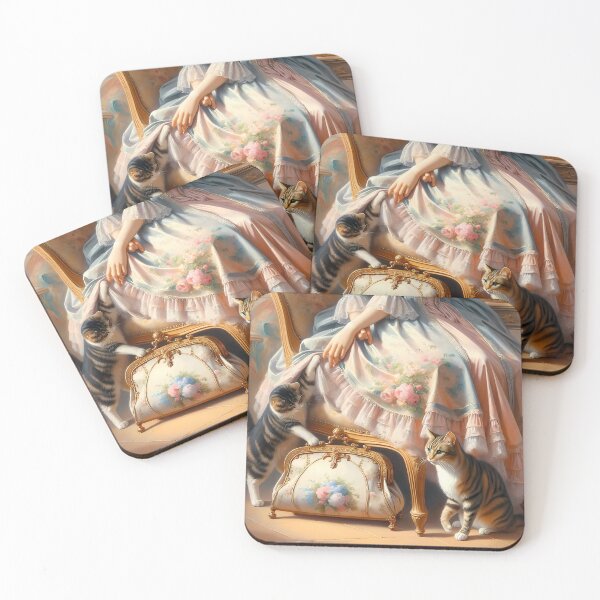 Item preview, Rococo Playful Cats Delight designed and sold by DeenaDee.