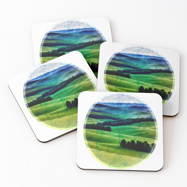 Artikelvorschau, Batik Rolling Hills Vermont Malerei entworfen und verkauft von AuroraXGreen.
